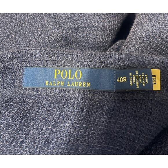 Polo Ralph Lauren Men's 40R Navy Modern Fit Waffle Linen Sports Coat Jacket EUC - Picture 3 of 6